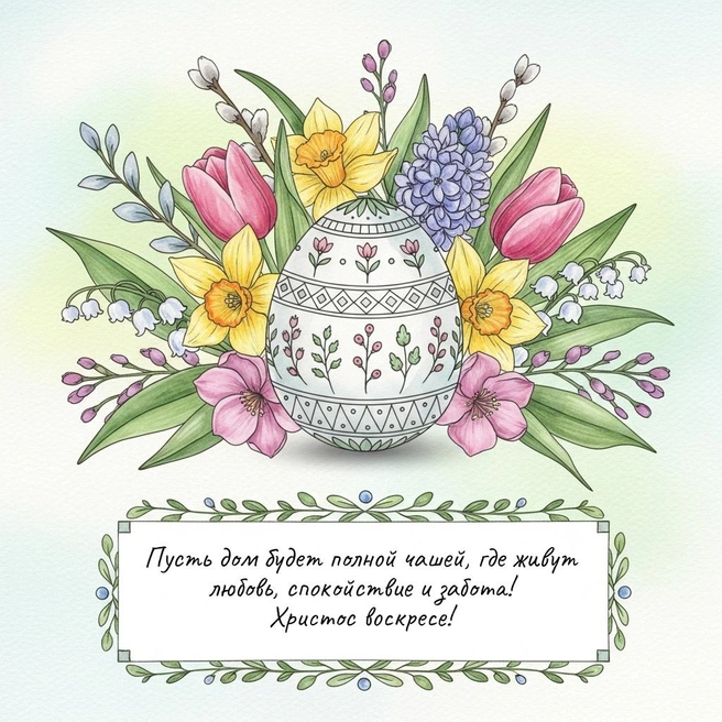 Пасхальная открытка 14