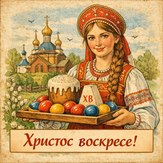 Пасхальная открытка 16